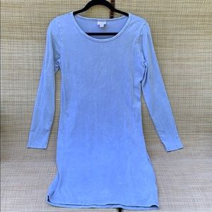 Lularoe Debbie dress M light Blue-Gray Acid wash